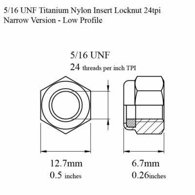 100 Dadi Bloccaggio 100 Dadi Autofrenanti Nylock 5/16-24 In - Foto 5