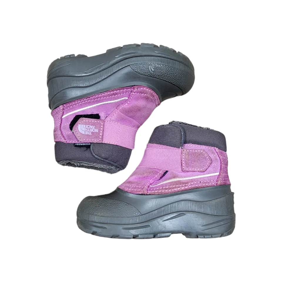 Botas de nieve The North Face Alpenglow II para niños pequeños rosa impermeables talla 8 Foto 3 de 4