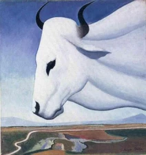The Ox – Joseph Stella 1929 Print Precisionist American Modernist Farm Animal