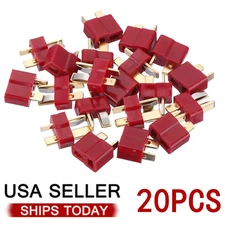 20Pcs T Plug Male & Female Connectors Deans Style For RC LiPo Battery Car Plane