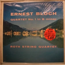 Roth String Quartet Lp Ernest Bloch Quartet No.1 In B Minor On Mercury - Sealed