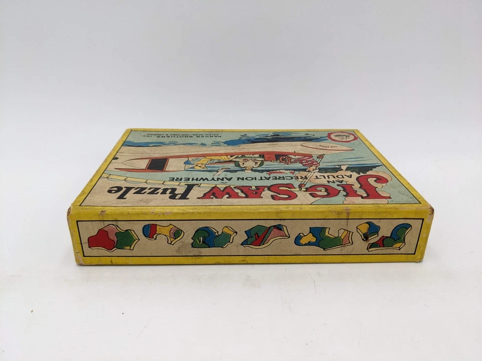 Rompecabezas de madera vintage/antiguo Parker Brothers 84 piezas con caja original RARO Foto 3 de 4