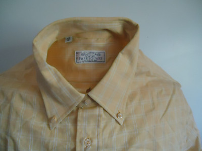NWT SHIRT MENS BUTTON-DOWN PREPPY CLASSIC YELLOW CHECK PARKSQUARE
