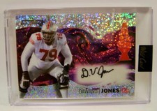 DAWAND JONES GROOVIN' #1 /4 AUTO FOOTBALL WILD CARD ALUMINATION 2023