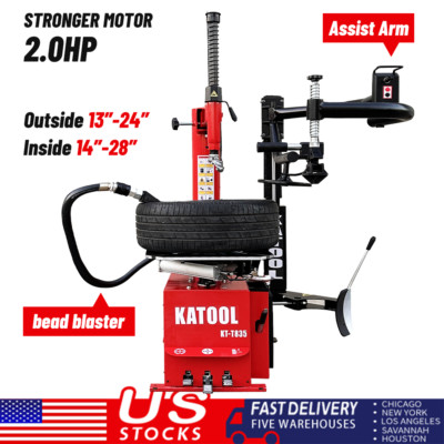 Bead Blaster Tire Changer Machine KATOOL KT-T835, 2.0HP Motor, Double Arm