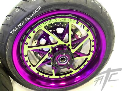 NINJA 240 FAT TIRE PURPLE/NEON GREEN SWITCHBACK WHEELS 04-10