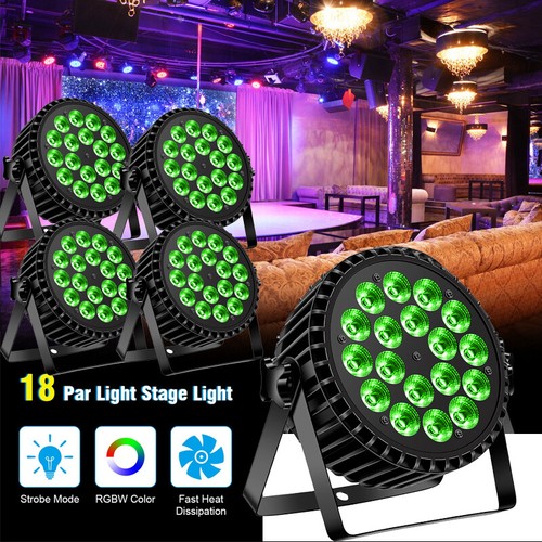 8Stk 270W LED Par Strahler RGB 18 LED Scheinwerfer DMX Bühnenlicht DJ Partylicht - Bild 24 von 36