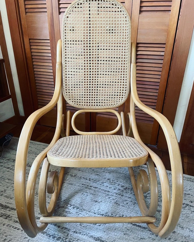 Authentic SIGNED VTG Bentwood Rocking Chair eBay