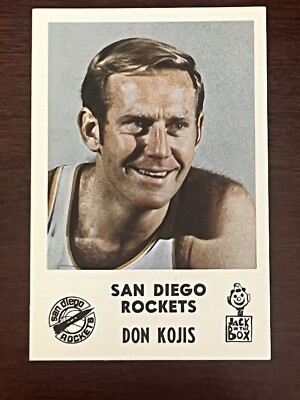 1969 NBA Basketball Jack In The Box Promo Card - Don Kojis - San Diego Rockets