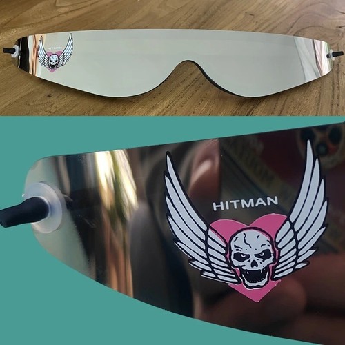 Occhiali da sole moto vintage con licenza Bret Hitman Hart Wrap Around Shades nuovi - Foto 5 di 10