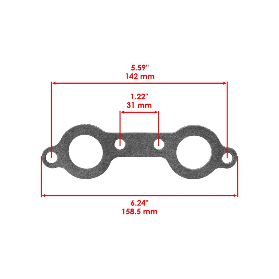 Junta de colector de escape para Polaris RZR 4 800 EFI 2010 2011 2012 2013 2014 Foto 2 de 4