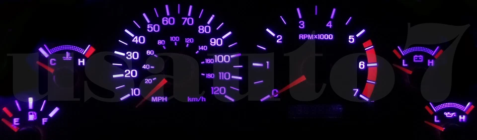 Dash Instrument Cluster Gauge PINK SMD LED LIGHT BULB KIT Fit 99-02 Ford Mustang Foto 2 de 4