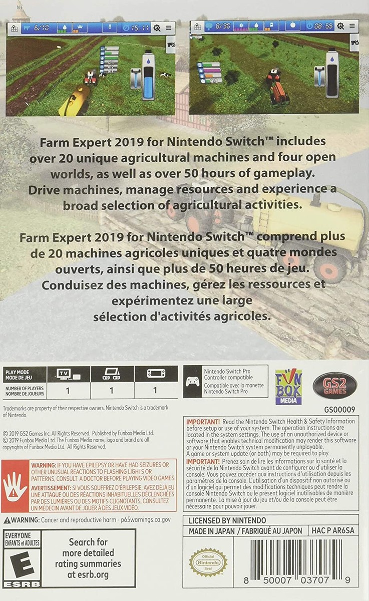 Nintendo Switch - SWITCH★FARM EXPERT 2019 FOR NINTENDO Farm Expert 2019 - Nintendo Switch | GS2 Games | GameStop