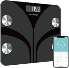 Scale for Body Weight, Bveiugn Digital Bathroom Smart Scale LED Display-SH