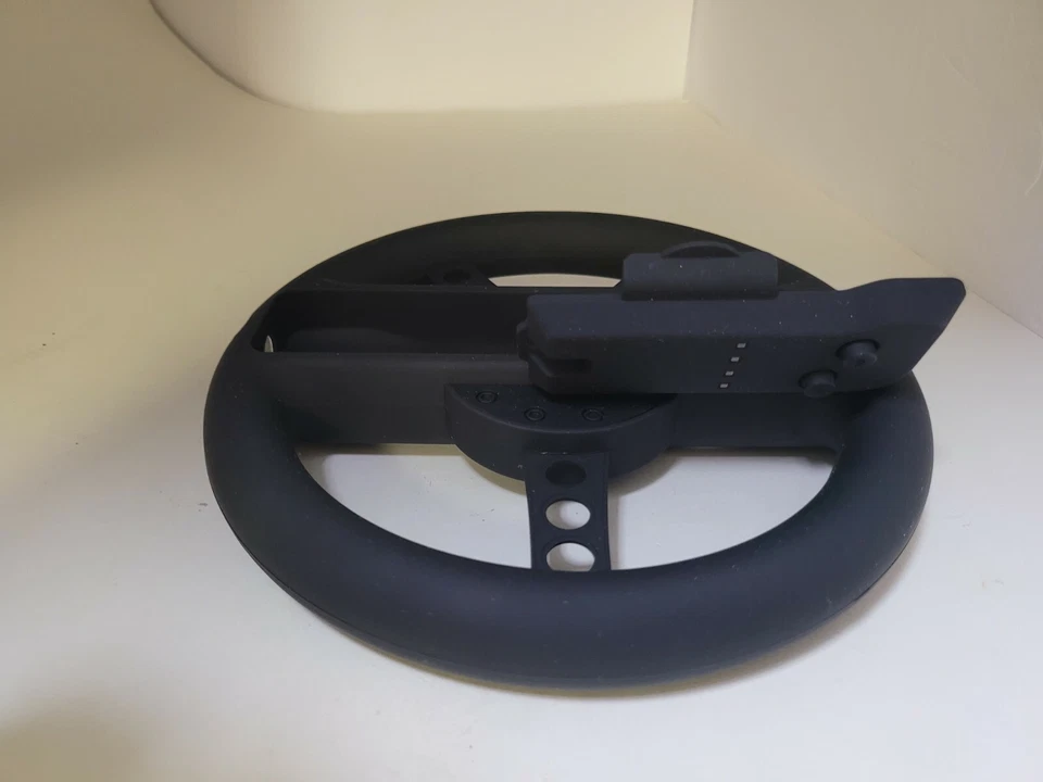 NOVO volante de corrida preto com punho de borracha para sistema Nintendo Wii (PEGAJOSO) - Imagem 4 de 4