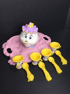beauty and the beast tea set plastic