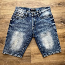 Southpole Jean Shorts Slim Fit Men’s 30 Post Malone Denim Y2K Acid Wash 11” Insm