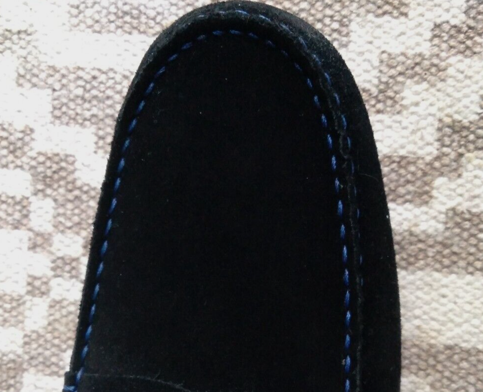 New Bold Society Men\'s Black Italian Handmade Suede Loafers w/Blue Soles Size 11 New Bold Society Men main image 2