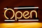 Open Yellow 20"x14" Neon Light Sign Lamp Wall Beer Bar Display With Dimmer