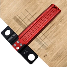 6/12Inch Woodworking Scribe Marking T-Rule Aluminum Alloy T-Square Gauge Tool