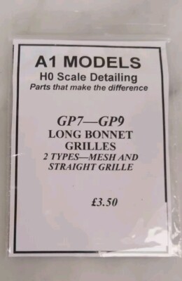 A1 Modelle lange Motorhaubengitter GP7-GP9 2 Typen Netz & gerades Gitter Nenngröße H0