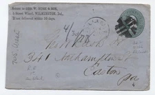 1878 Phila & Balt Agt. Railroad route agent cover carrier backstamp [s.5048]