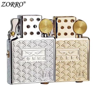 ZORRO 902 2pcs Silver&gold Inner Tank Kerosene Lighter Second Generation