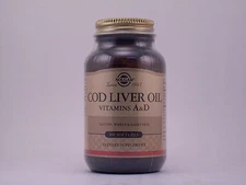 Solgar Cod Liver Oil 100 Softgels Vitamin A & D Supplement