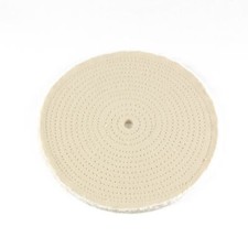 8" x 1/2" Arbor Hole - 20 Ply Spiral Sewn Polishing Muslin Cotton Buffing Wheel