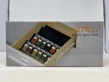 FEMELI Spice Drawer Organizer Insert for KitchenAdjustable Expandable Spice R...