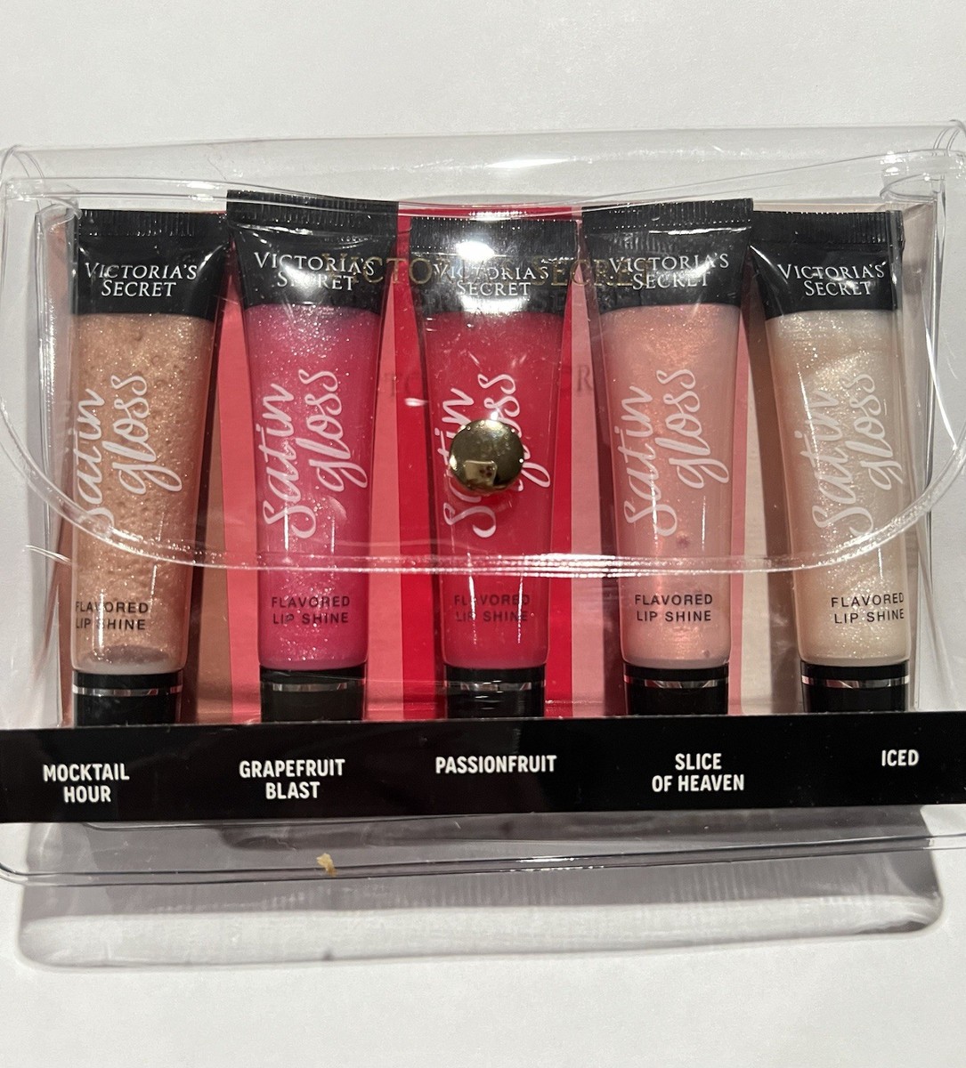 Victoria's Secret 5 Pc Satin Gloss Flavored Lip Shine Gift Set