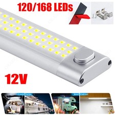 Bright Interior Lights Strip Bar Car Van Bus Caravan 72/168LED 12V ON/OFF Switch