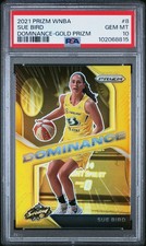 2021 PANINI PRIZM WNBA SUE BIRD DOMINANCE GOLD PRIZM 1/10 #8 STORM PSA 10 POP 1