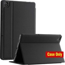 Samsung Galaxy Tab A11 Plus 11" 2025 Case, Black PU Leather Folio Stand, Auto S