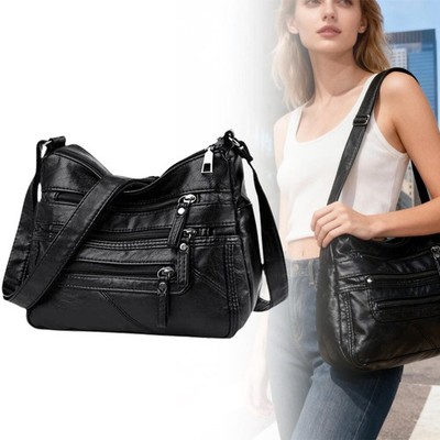 Luxuriöse Damenhandtasche aus weichem PU-Leder   klassische Umhängetasche