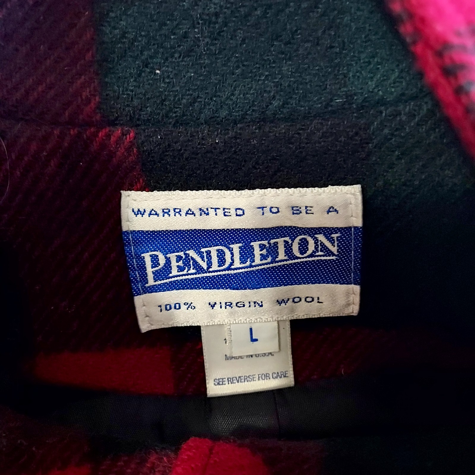 Vintage Pendleton Bomber Jacket Petite Large Red … - image 5