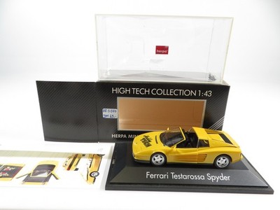 1:43 Herpa Ferrari testarossa Spyder gelb Hobby tech 