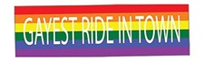 Rainbow LGBT Large Funny Bumper Sticker Auto Car Decal Truck RV Boat Window