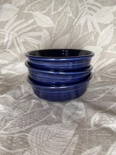 Vintage Fiesta Cobalt Blue Fruit Bowls Set of 3 USA Post 86