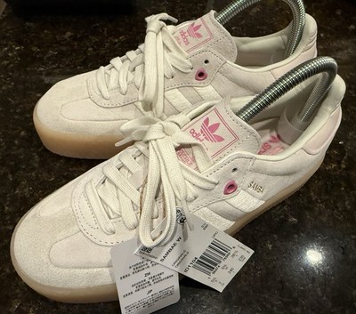 Adidas Sambae ID1104 Valentines Day 2024 Women s Sneakers Ivory/Pink HEARTS Sz 7