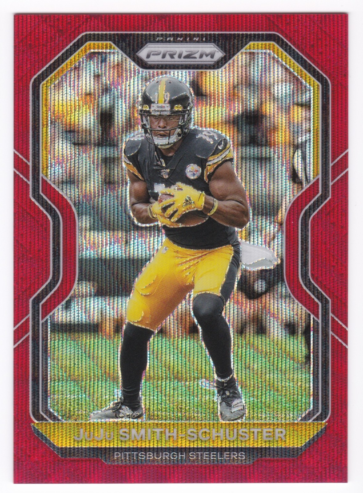 2020 Panini Prizm JuJu Smith-Schuster #66 Red Wave Prizm Refractor Parallel /149