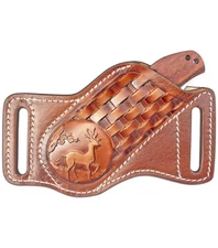 HOGIKUO Leather Knife Sheath for Belt,Knife Sheaths fit 4" to 5.5" Closed Fol...