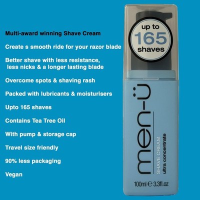 Men-u Ultra Concentrate Rasiercreme 100ml Rasiercreme Teebaumöl