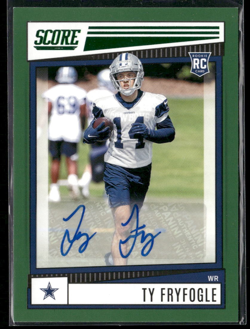 2022 Score #396 Ty Fryfogle Signatures Green