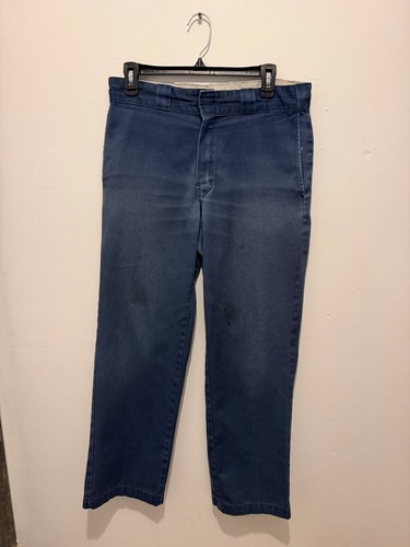 Dickies Work Pants Blue Faded Workwear Trousers