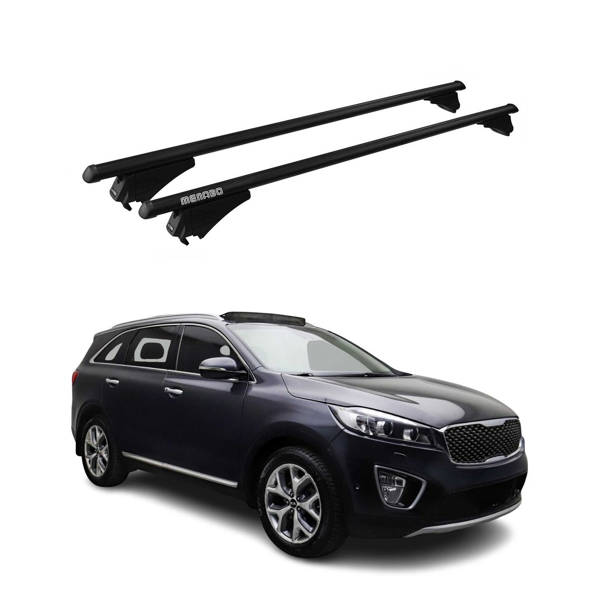 Top Roof Racks Cross Bars for Kia Sorento 2014-2018 Black