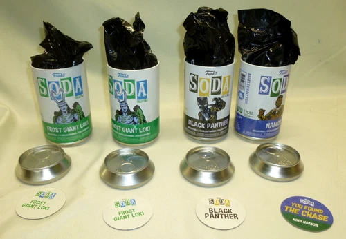 Lot of 4 Funko Soda Figure CHASE King NAMOR Black Panther Frost Giant Loki seal