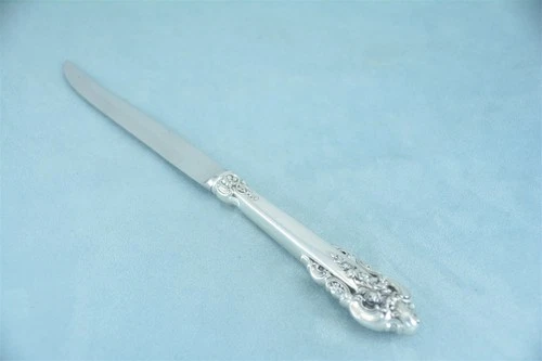 Wallace Grande Baroque Sterling HH 9 3/8" Beveled Blade Steak Knife No Monogram