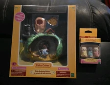 NEW Calico Critters Baby Headgehog Hideout & Persian Cat Triplets - 2025 NYCC