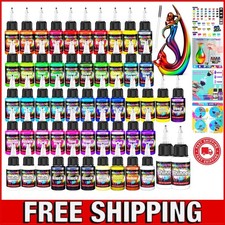 Airbrush Paint - 54 Colors with 2 Airbrush Thinners, Ready to Spray Air Brush...